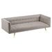 Marie Burgos Design Dust Tufted Back Upholstered Sofa in Black | 28 H x 86 W x 35 D in | Wayfair SQ3597570