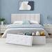 Vecelo Twin Iron Platform 2 Piece Bedroom Set Upholstered/Metal in White | 47.63 H x 56.69 W x 76.57 D in | Wayfair