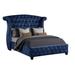 Rosdorf Park Brazee Tufted Standard Bed Wood & /Upholstered/Velvet in Blue | Queen | Wayfair 38C95EDA2CE64E11B49D7546834A0504