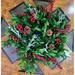 The Holiday Aisle® Jawaria Faux 24" Wreath in Brown/Green/Red | 24 H x 24 W x 5 D in | Wayfair 39D9E164B5CB49B986FC3C7507D8865F