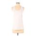Athleta Active Tank Top: White Solid Activewear - Women's Size Small