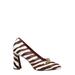 Zebra-print Square Toe Pumps