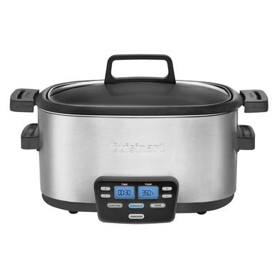 3-In-1 Cook Central 6-Quart Multi-Cooker: Slow Cooker, Brown/Saute, Steamer, Silver