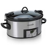 6 Quart Cook & Carry Programmable Slow Cooker with Digital Timer, Stainless Steel