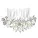 Elegant Bridal Hair Comb Simulated Pearl Crystal Wedding Hair Accessories Random Style (Silver)