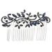 NUOLUX Blue Rhinestone Bride Hair Comb Chic Headwear Headdress Photography Props Party Hair Accessories for Women Ladies
