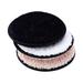 3pcs Makeup Remover Cloth Towels Facial Puffs Washable Face Cleansing Plush Makeup Remover Pads (White + Coffee + Black)