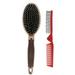 NUOLUX 2pcs Hair Brushes Boar Bristle Hair Brushes Detangling Brush Foldable Hair Comb