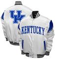 Men's Franchise Club White Kentucky Wildcats Power Satin Full-Snap Jacket