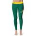 Women's Vive La Fete Green/Gold Northern Michigan Wildcats Plus Size Solid Design Yoga Leggings