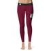 Women's Vive La Fete Maroon/Black Morehouse Maroon Tigers Solid Design Yoga Leggings