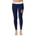 Women's Vive La Fete Navy/White Quinnipiac Bobcats Plus Size Solid Design Yoga Leggings