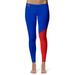 Women's Vive La Fete Blue/Red Louisiana Tech Bulldogs Color Block Yoga Leggings