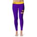 Women's Vive La Fete Purple/Gold Wisconsin-Stevens Point Pointers Plus Size Solid Design Yoga Leggings