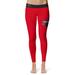 Women's Vive La Fete Red/Black Clark Atlanta University Panthers Plus Size Solid Design Yoga Leggings