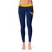 Women's Vive La Fete Navy/Gold West Virginia Mountaineers Plus Size Solid Design Yoga Leggings