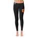 Women's Vive La Fete Black Clemson Tigers Thigh Logo Yoga Leggings