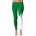 Women's Vive La Fete Green/White North Texas Mean Green Plus Size Color Block Yoga Leggings