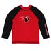 Toddler Vive La Fete Red/Black Hawaii Hilo Vulcans Solid Contrast Rash Guard