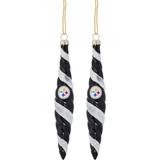 Pittsburgh Steelers Two-Pack Swirl Blown Glass Ornament Set