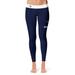 Women's Vive La Fete Navy/White Wisconsin Stout Blue Devils Solid Design Yoga Leggings