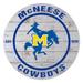 McNeese State Cowboys 20" Indoor/Outdoor Weathered Circle Sign