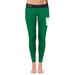 Women's Vive La Fete Green/Black Eastern New Mexico Greyhounds Plus Size Solid Design Yoga Leggings