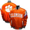 Men's Franchise Club Orange Clemson Tigers Power Satin Full-Snap Jacket