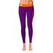 Women's Vive La Fete Purple/Orange Clemson Tigers Solid Design Yoga Leggings