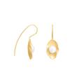 Women's Gold / White Vita Cultured Freshwater Pearl Pea Pod Drop Earrings In Gold Pearls of the Orient Online