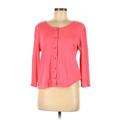 Victoria's Secret Cardigan Sweater: Pink Color Block Sweaters & Sweatshirts - Women's Size Medium