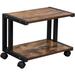 Bassetts 12" H x 17.3" W Printer Stand w/ Wheels, Wood in Brown | 12 H x 17.3 W x 11 D in | Wayfair jbdB092MG5YVC