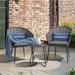 Corrigan Studio® Charlcombe Patio Dining Armchair w/ Cushion Wicker/Rattan in Gray | 32.3 H x 24.4 W x 24.4 D in | Wayfair