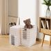 Rebrilliant Durable Plastic Storage Baskets Plastic in White | 6.9 H x 10.6 W x 7.3 D in | Wayfair BEC9AB9BCAA54284AC73B501D5103AC7