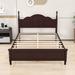 Alcott Hill® Caldarelli Wood Platform Bed w/ Headboard Wood in Black | 43 H x 56 W x 79 D in | Wayfair A9D28F9B78434A2EAC8957F1A3D6DD3C