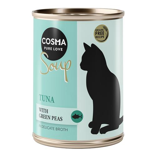 24x 100g Cosma Soup Thunfisch mit grünen Erbsen Katzenfutter nass