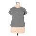 Avia Active T-Shirt: Gray Activewear - Women's Size 2X-Large