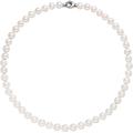 Damen Perlenkette, 925er Silber mit Süßwasser-Zuchtperlen