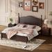 3-Pieces Bedroom Sets,Queen Size Wood Platform Bed and Two Nightstands