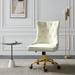 Adelaida Modern Velvet Adjustable Office Task Chair with Gold Swivel Base by HULALA HOME