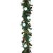 6ft Artificial Mixed Berry Pine Cone & Pine Christmas Garland with Rose String Light Set - Green Red - 72" L x 9" W x 6" DP