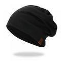 Slouchy Lightweight Beanies Cap Casual Lightweight Thermal Elastic Knitted Cotton Warm Hat Autumn Winter Sports Headwear for Men & Women
