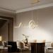 Dimmable Pendant Lamp Dining Room Modern LED Chandelier Ceiling Light w/Remote