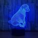 YSTIAN Bedside Lamp Illusion LED Night Light 3D Night Light LED Illusion Creative Puppy Style Bedroom Night Light Illusion LED Night Light Night-Light for Bedroom