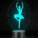 YSTIAN 3D Ballet Angel Night Light Remote Control Power Touch Table Desk Optical Illusion Lamps 16 Color Changing Lights Home Decoration Xmas Birthday Christmas Gift
