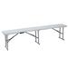 TentandTable Plastic Fold in Half Bench White 6 ft