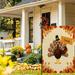 Holloyiver Happy Thanksgiving Fall Garden Flag 11.8x15.7 Inch Vertical Double Sided Pumpkin Yard Flag Fall Decorations for Home Farmhouse Rustic Outdoor Fall Decor
