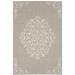 HomeRoots 10 x 13 ft. Gray Oriental Stain Resistant Indoor & Outdoor Rectangle Area Rug - Gray and Ivory - 10 x 13 ft.