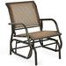 Swing Glider Chair Comfortable Patio Chair Garden Porch Backyard Brown
