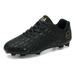 Men s Comfortable Athletic Soccer Cleats Natural Turf Outdoor Football Competition Light Weight with Soft touch Cleats Sneaker Shoes Bright Color for Men Black 39